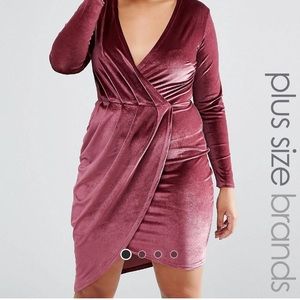 Club l plus from ASOS pink wrap dress